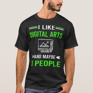Camiseta Artes digitais Green 3 Pessoas
