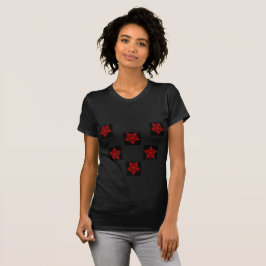Camiseta Artes geométricas finas, sangue vermelho, coração