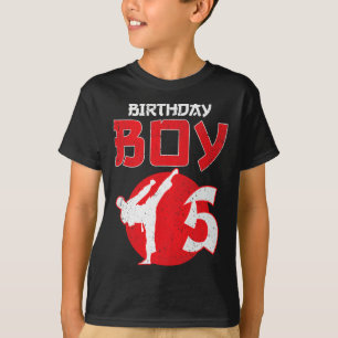 Camiseta Artes Marciais Aniversário de 5 Anos de Idade Kara
