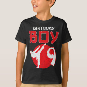 Camiseta Artes Marciais Aniversário de 9 Anos de Idade Kara