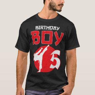 Camiseta Artes Marciais de Aniversário de 5 Anos de Idade d