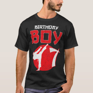 Camiseta Artes Marciais de Aniversário de 7 Anos de Idade K