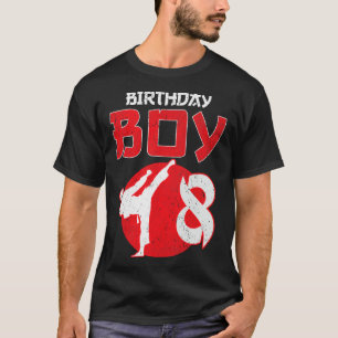 Camiseta Artes Marciais de Aniversário de 8 Anos de Idade K