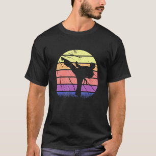 Camiseta Artes Marciais de Karatê Clássico Retro Sunset Men