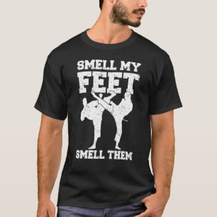 Camiseta Artes Marciais Karate Cheira Meu Pé Cheirando A Ta