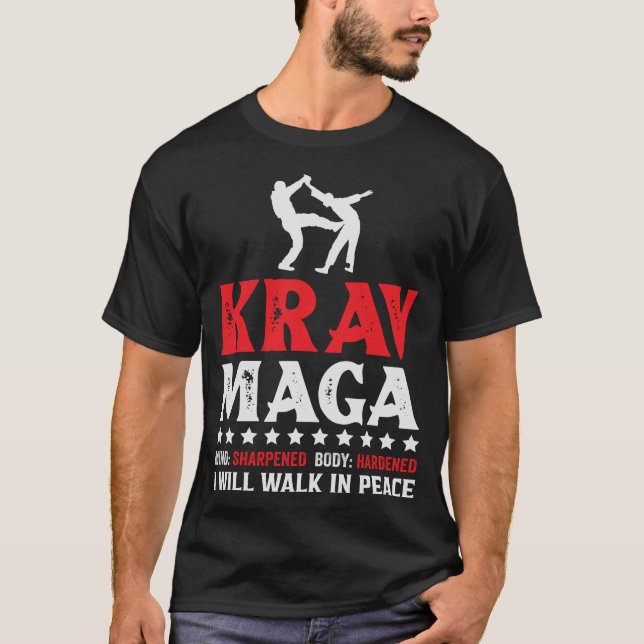 Camiseta Artes marciais Krav Maga autodefesa (Frente)