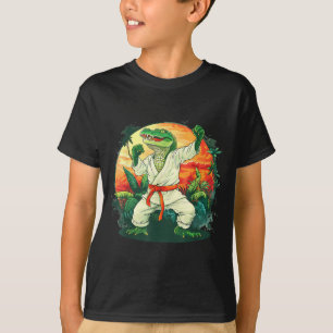Camiseta Artes Marciais MMA Taekwondo Crocodilo Karatê Anim