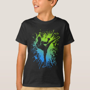 Camiseta Artes Marciais Muay Thai Crianças Meninos Kickboxi