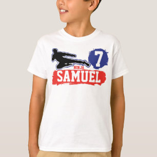 Camiseta Artes marciais Ninja Tema do Guerreiro Aniversário