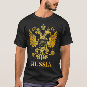 Camiseta Artes Russas Orgulhosas De Bandeira Emblema Casaco