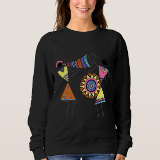 Camiseta Artes Tribais Africanas Vibrantes Dançarinos e Mús