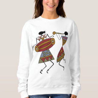 Camiseta Artes Tribais Africanas Vibrantes Dançarinos e Mús