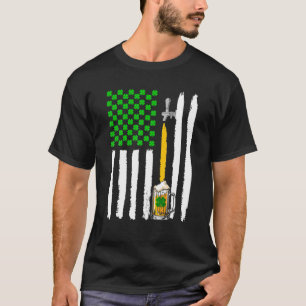Camiseta Artesanato Beer American Flag USA , Rua engraçada 