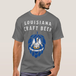 Camiseta Artesanato de Bandeira da Louisiana Beer Beer Love