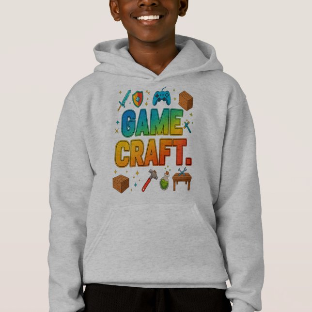Camiseta Artesanato de Jogo Retro Gamer Hoodie (Frente)