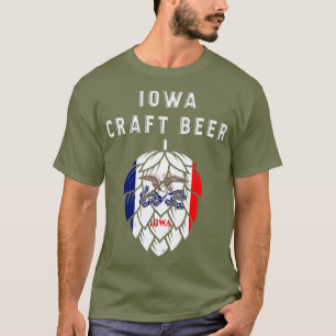 Camiseta Artesanato de Sinalizador do Estado de Iowa Beer B