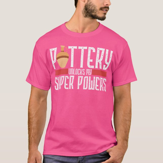 Camiseta Artesanato em Cerâmica Desbloqueia Meus Superpoder (Frente)