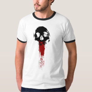 Camiseta Artesanato Escuro Sangue Crânio