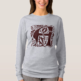 Camiseta Artesanatos de Artes Vintage Red William Morris Mo