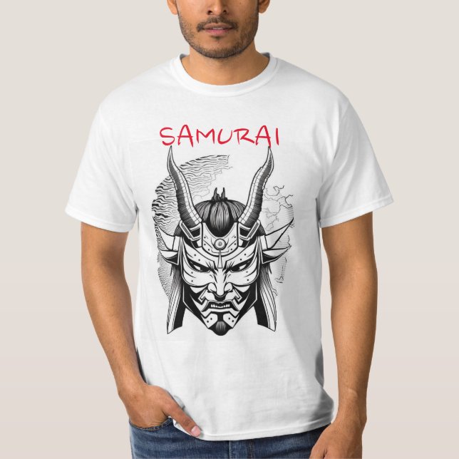 Camiseta Artesanatos do Samurai Máscaras do Color T (Frente)