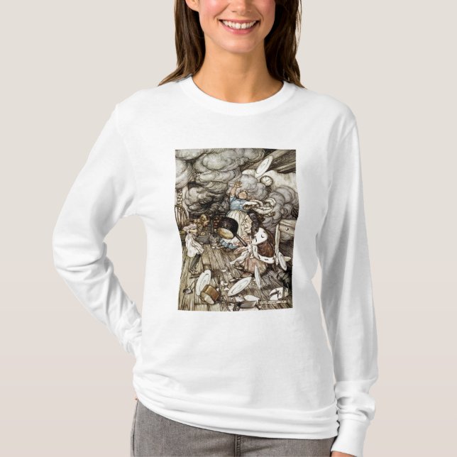 Camiseta Arthur Rackham | em Cozinha da duquesa, illustr (Frente)