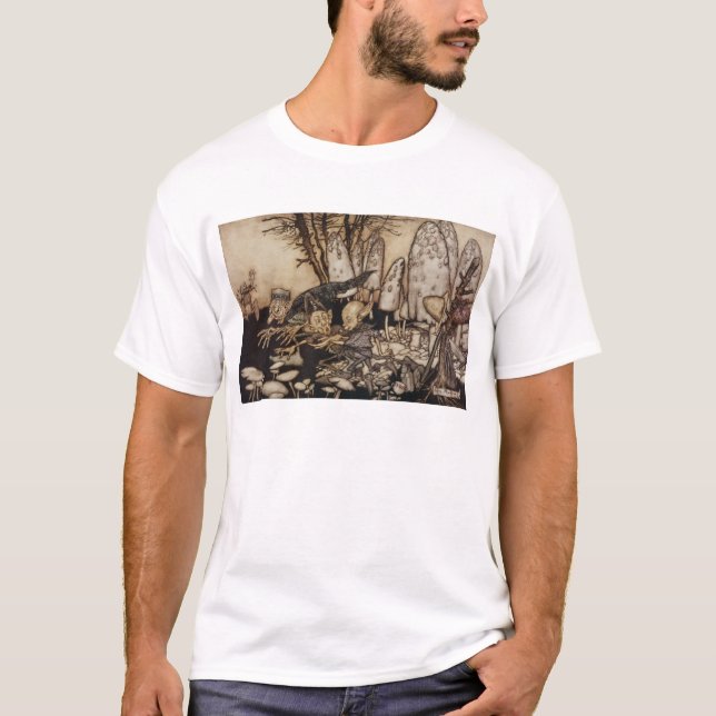 Camiseta Arthur Rackham | Peter Pan em jardins de (Frente)
