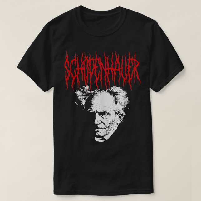 Camiseta Arthur Schopenhauer DeathMetal Estilo Filosofia De (Frente do Design)