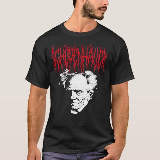 Camiseta Arthur Schopenhauer - Metal Philosopher Classic T- (Frente)