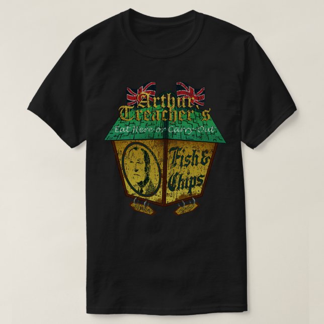 Camiseta Arthur Treachers Fish Chips 1969 (Frente do Design)