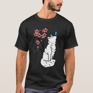 Camiseta Artic Fox Sakura Butterfly Cuja Animal Lov