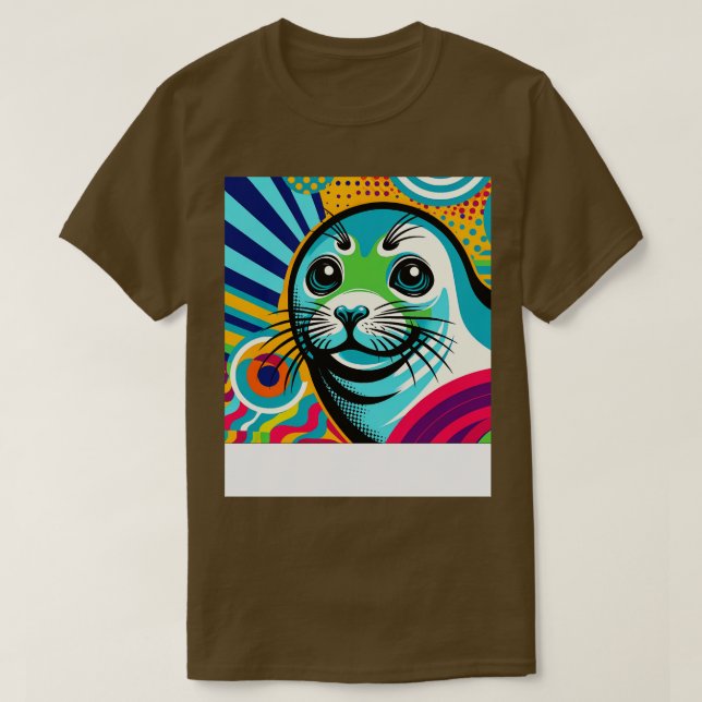 Camiseta Ártico Aura Weddell Seal Art Polar Elegance (Frente do Design)