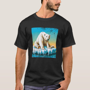 Camiseta Ártico de Fusão do Urso Polar Vintage