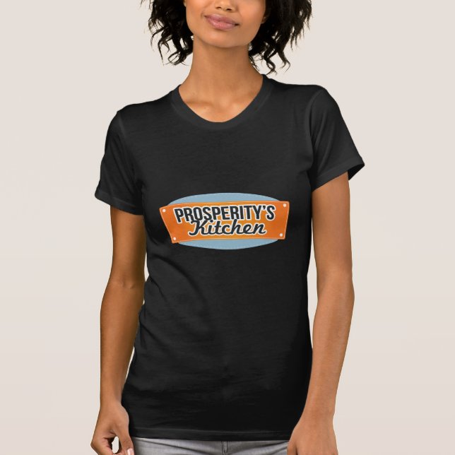 Camiseta Artigos do logotipo da cozinha da prosperidade (Frente)