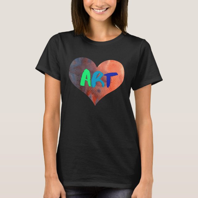 Camiseta Artis Teacher  For  Colorful Heart (Frente)