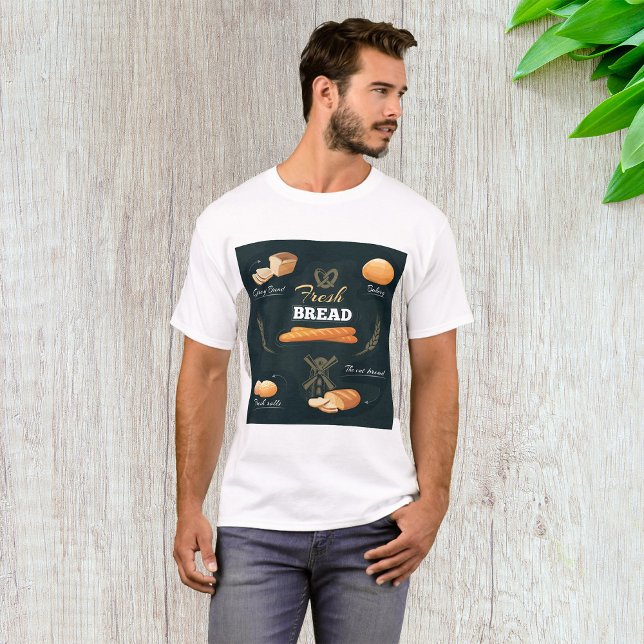 Camiseta Artisan Bread Bakery Loaf Rolls Baguette (Criador carregado)