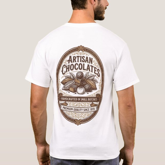 Camiseta Artisan Chocolates Vintage Cocoa (Verso)