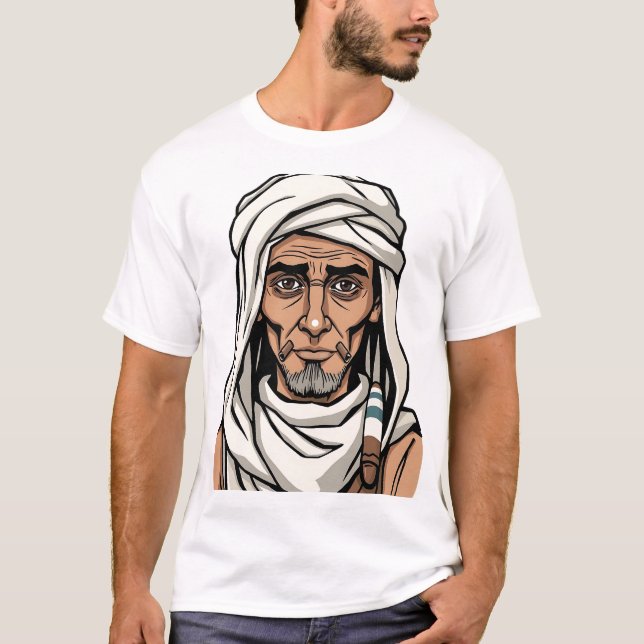 Camiseta Artisan Egípcio Encara Ilustração (Frente)