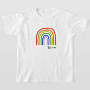 Camiseta Artisan Rainbow Kids NAME Diversão Colorida