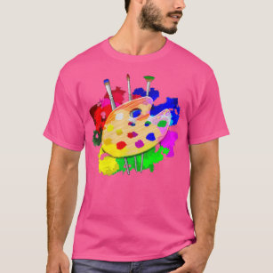 Camiseta Artist Paint Palette And Brushes Art 