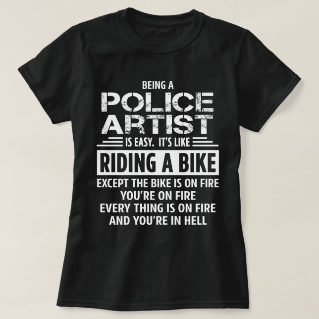 Camiseta Artista da Polícia (Frente do Design)