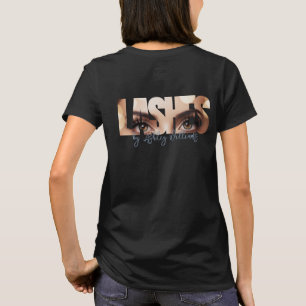 Camiseta Artista da tipografia moderna "LASHES by"