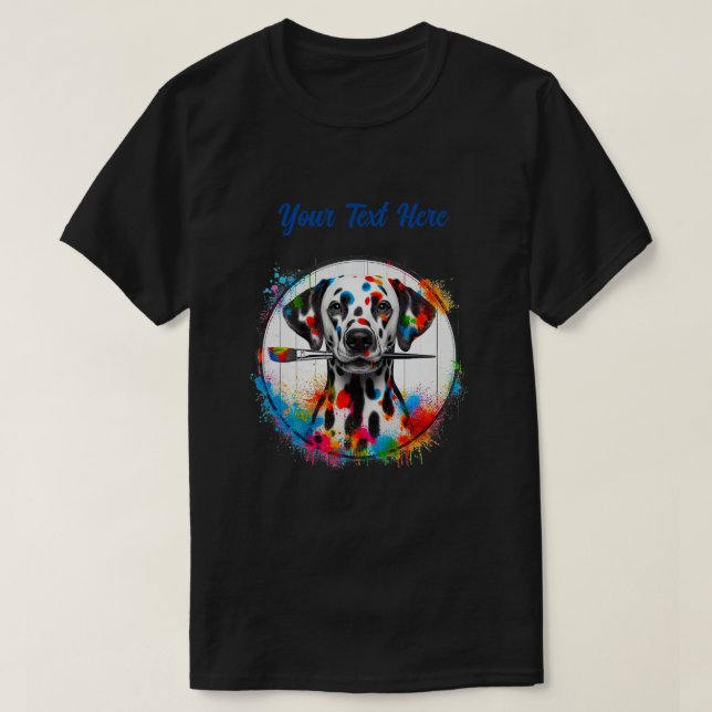 Camiseta Artista Dalmaciano de abertura de cores - Escolha  (Frente do Design)