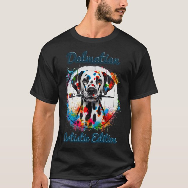 Camiseta Artista Dalmatian Color Splash (Frente)