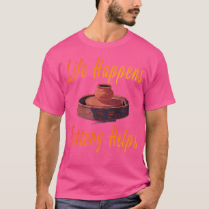 Camiseta Artista de argila cerâmica com rodas de projeção d