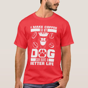 Camiseta Artista de Café Barista Cachorro vintage