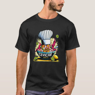 Camiseta Artista de Ceviche Cozinha Culinária Peruana Chef