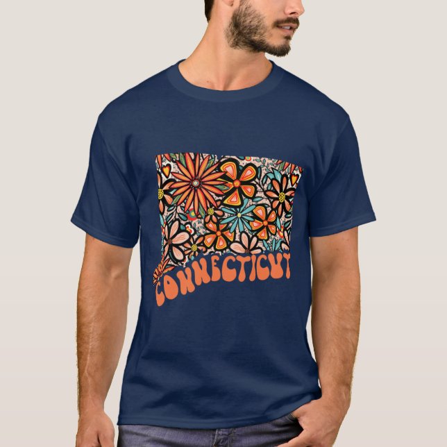 Camiseta Artista de Design do Estado de Connecticut Ilustra (Frente)