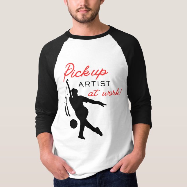Camiseta Artista de Levantamento de Bowling no Trabalho Div (Frente)