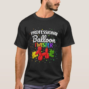 Camiseta Artista de Torção Animal do Balão Profissional Twi
