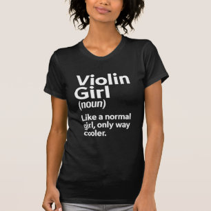Camiseta Artista do Instrumento Musical da Menina de Violi